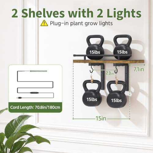 LASZOLA Wall Plant Shelves Floating Hanger Holder - Image 2