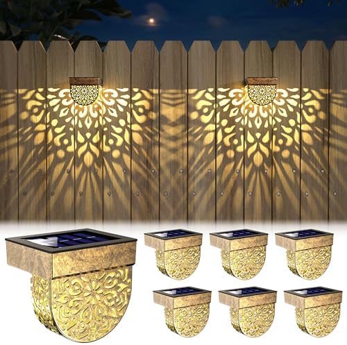 Solar Fence Lights 6 Pack Solar Step Lights Outdoor Waterproof LED Solar by EKQ