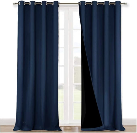 NICETOWN Full Shading Curtains 90 inches Long 2 Panels Set by NICETOWN