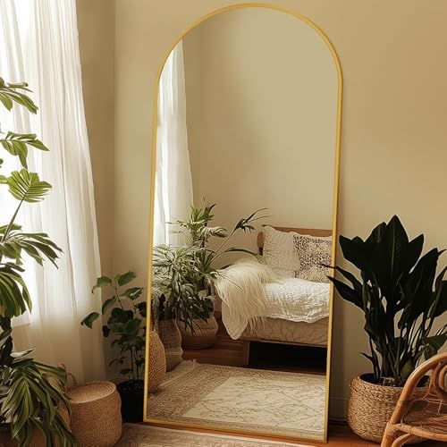 71"x32" Arched Full Length Mirror, Large Floor Mirror by Unknown