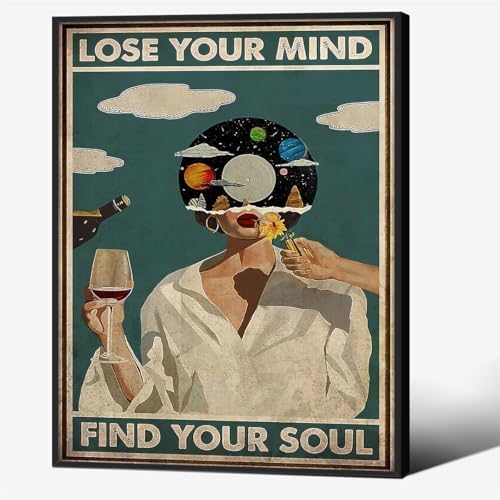Lose Your Mind Find Your Soul Posters Maximalist Wall Art Retro Mid Century by Unknown