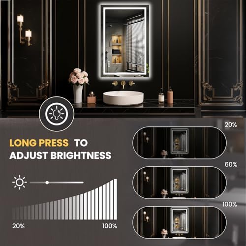 LOAAO 20"X30" LED Bathroom Mirror - Image 3