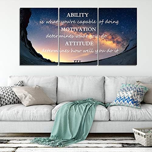 Yetaryy Large Canvas Quotes Wall Art Ability Motivation Attitude Inspirational - Image 3