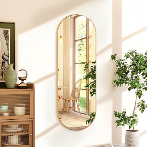 Niccy Oval Full Length Mirrors, Long Wall-Mounted Mirror by Niccy