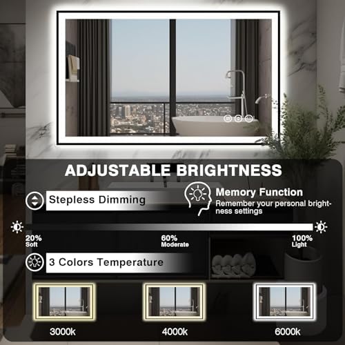 EchosLife 48x30 LED Bathroom Mirror - Image 5
