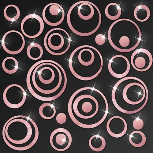 Outus 72 Pcs Circle Mirror Wall Stickers Removable DIY by Outus