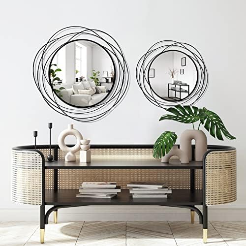 ironsmithn 20 Inch Round Black Wall Mirror - Image 4