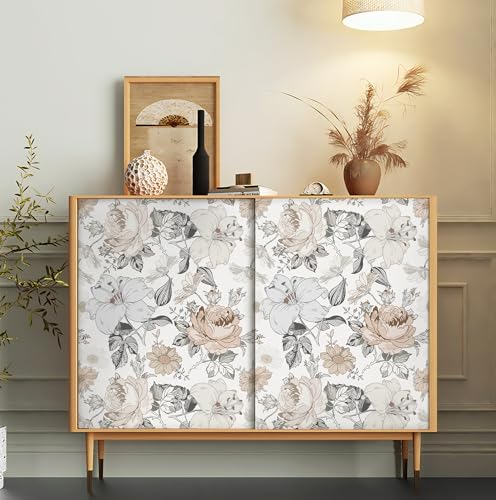 Hopepak 15.5'' x 197'' Floral Wallpaper Peel and Stick Modern - Image 5