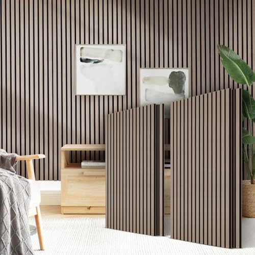 4 Pack Wood Slat Wall Panel, 47.2" x 23.6" Acoustic Wall Panels by Camola
