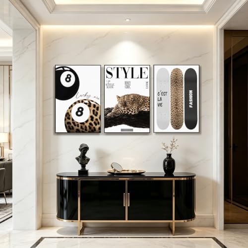 Cheetah Wall Art Leopard Room Decor Pictures Aesthetic Poster Trendy Prints - Image 5