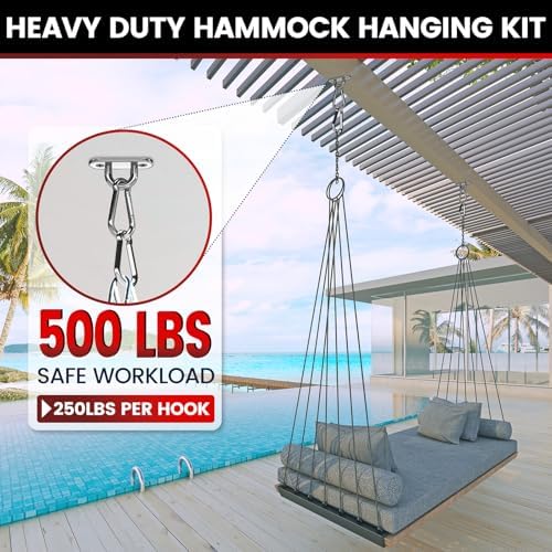 sprookber 304 Stainless Steel Pad Eye Snap Hook, M5 Ceiling Hook 500Lb - Image 2
