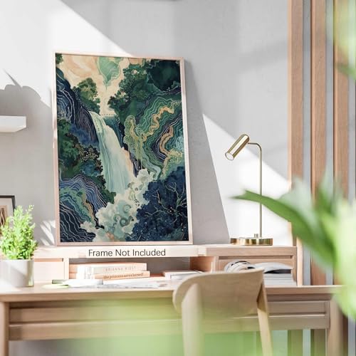 Japanese Landscape Prints Poster Abstract Nature Mountain Canvas Wall Art - Image 6
