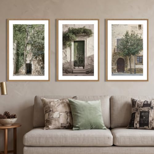 HOURIA Vintage Italy City Landscape Framed Canvas Wall Art Set- 24"x36"x3 - Image 3