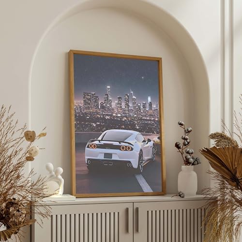 InkFlow Posters City Skyline Sports Car Canvas Poster - Image 5