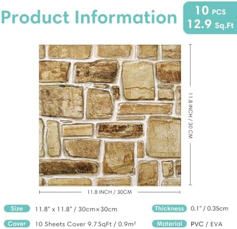 Commomy Faux Stone Peel and Stick Wall Panels - Image 6