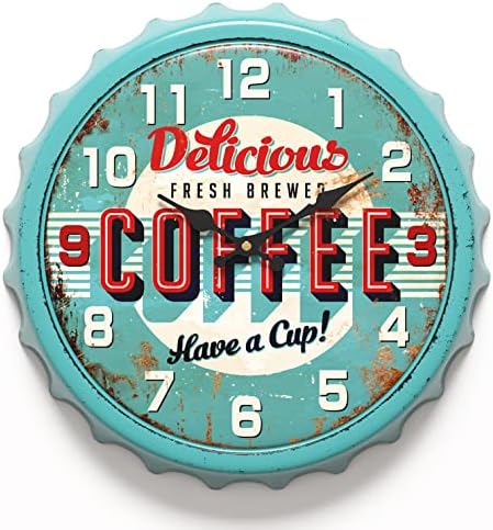 Menterry Bottle Cap Design Iron Retro Wall Clock by Menterry