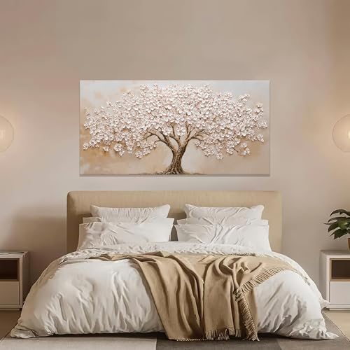 Gold Canvas Wall Art Decor 24"x48" Modern Tree Of Life Wall Art - Image 2