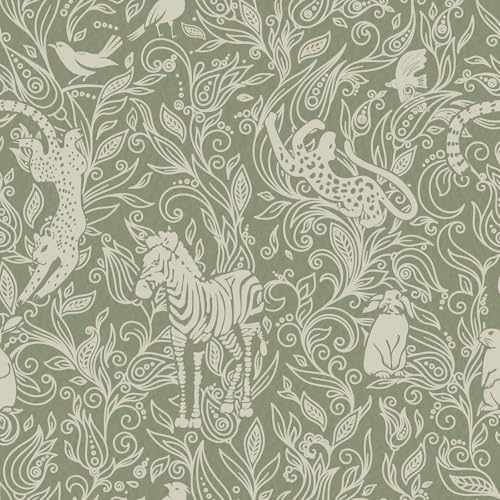 Vinjiasin Boho Safari Animal Wallpaper, Waterproof Contact Paper by Vinjiasin