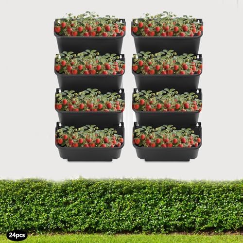 Vertical Wall Planter with 24 Pots, Hanging Garden Plant Flowerpot Holder - Image 6
