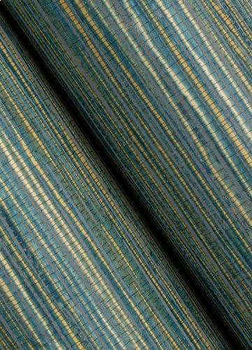 RoomMates Teal Dimensional Grasscloth Peel and Stick Wallpaper - Image 2