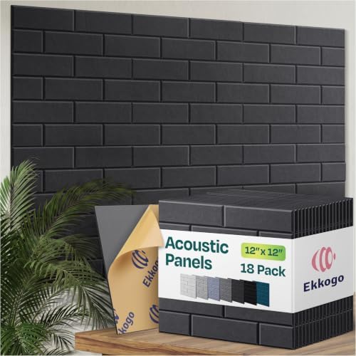 Acoustic Wall Panels 18-Pack, Office & Studio by EkkogoAcousticPanels