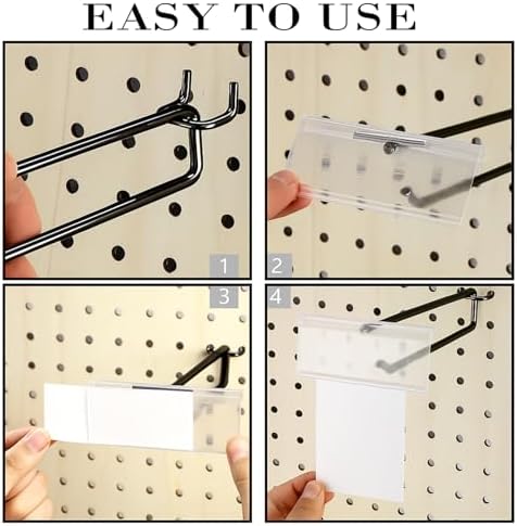 Tandefio 50 Pack Black Metal Peg Board Hooks - Image 3