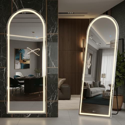 Arched Full Length LED Mirror, 61‘’x16‘’ Floor Mirror - Image 5