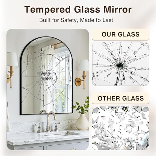 Arched Bathroom Vanity Mirror for Over Sink, 2 Pack 30”x20” - Image 5