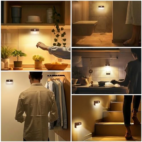 Guankai 8 Pack Motion Sensor Stair Light Indoor, Wireless Battery Operated - Image 4