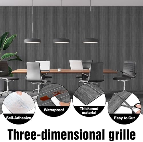 3D Wood Slat Wall Panels Peel and Stick Faux Wood Grain Thick Wallpaper - Image 2
