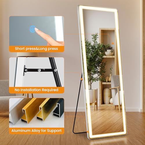 LED Rectangular Full Length Mirror - Image 4