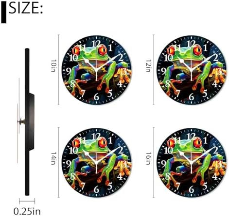 Personalized Analog Clock Non-Ticking Silent Wall Clocks Battery Operated Clocks - Image 2
