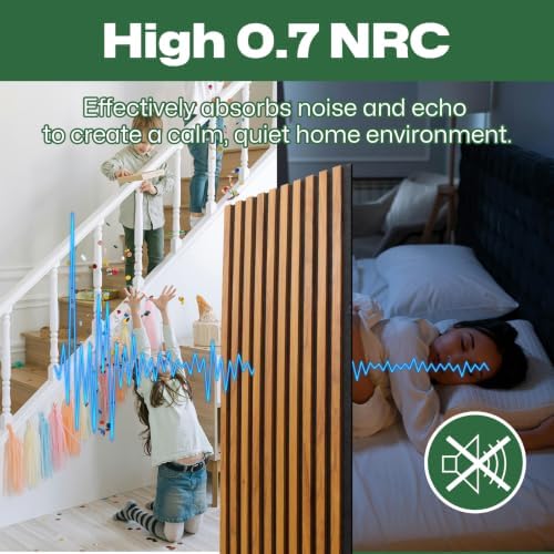NeatiEase 4 Pack Acoustic Wall Panels, 94.5"x12" Wood Slat Wall Panel - Image 4