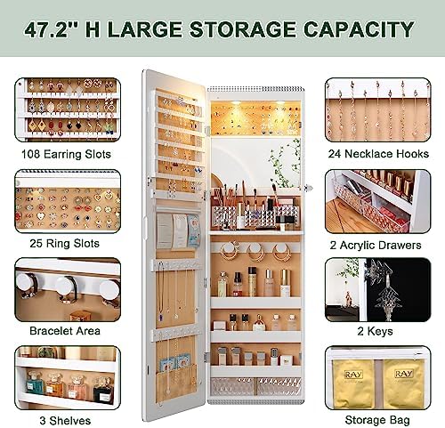 HNEBC Over the Door Jewelry Organizer - Image 3