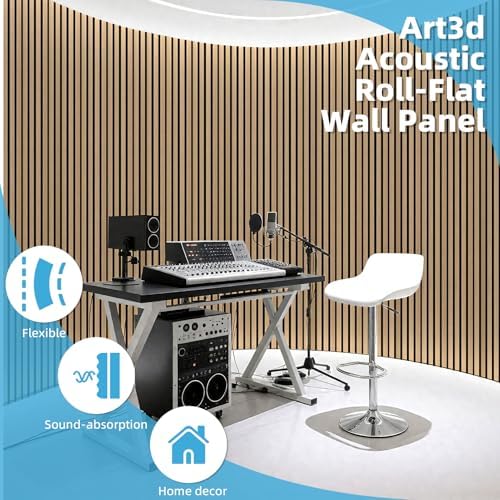 Art3d Roll-Flat Design Acoustic Wood Slat Wall Panels - Image 5