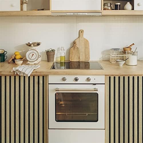 myforHD Wood Grating Stripe Self-Adhesive Wallpaper - Image 6