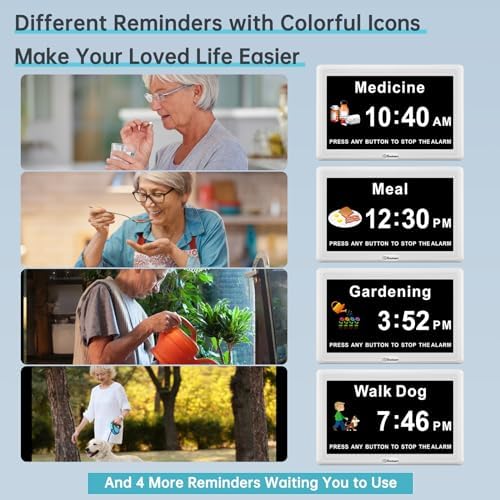 Soobest Dementia Clocks for Seniors, 7” Digital Date Clock Large Display - Image 5