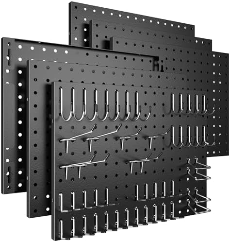 Spampur Peg Board, 6 Pack Metal Pegboard Panels by Spampur