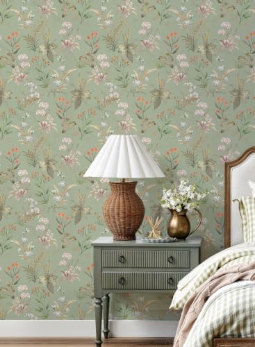 Simon&Siff Vintage Floral Peel and Stick Wallpaper 480"x17.3" - Image 5