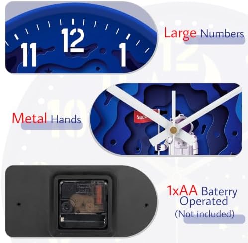 8” Silent Small Wall Clock, Battery Operated Clock - Image 5