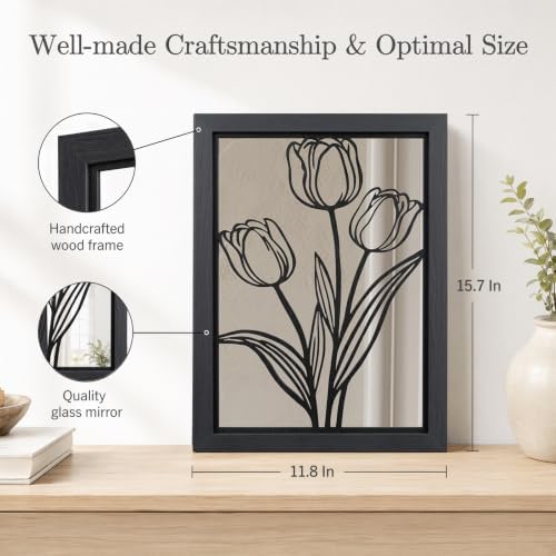 2 Set Farmhouse Mirrors for Wall Decor Living Room Bedroom Bathroom Entryway - Image 2