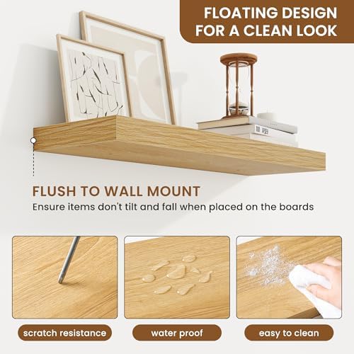Floating Shelves for Wall, Wall Mounted Wood Shelves - Image 5