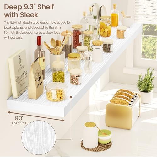Vivelove Floating Shelves 9 inch Deep 48”Long Set of 2 - Image 5
