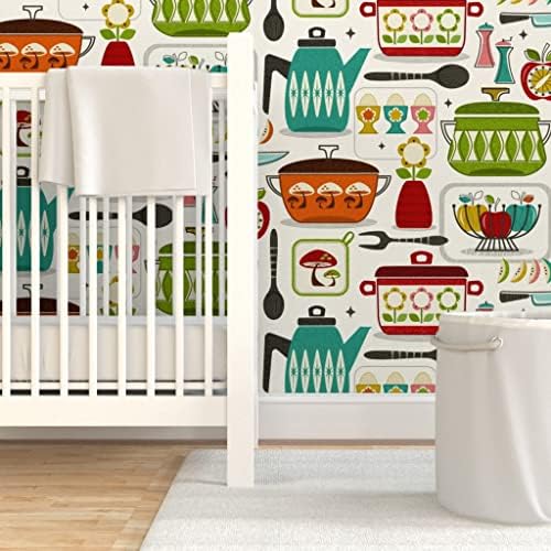 Spoonflower Kitchen Vintage Peel and Stick Removable Wallpaper - Image 6