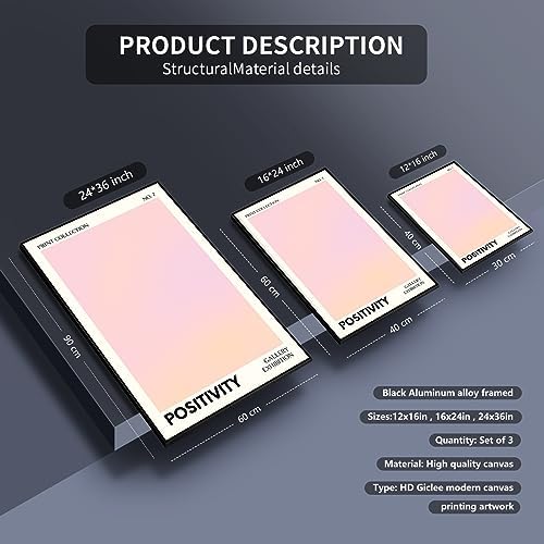 Framed Pink Gradient Aura Angel Numbers Poster - Image 2