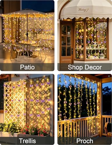 suddus Vine with Lights, Vine Lights with Butterfly - Image 3