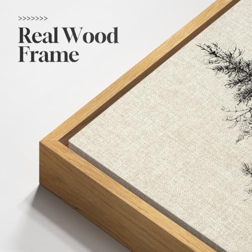 Framed Vintage Sketch Pine Tree Vertical Wall Art - Image 5