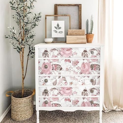 Hopepak Floral Peel and Stick Wallpaper Modern Pink Wall Paper Self Adhesive - Image 3