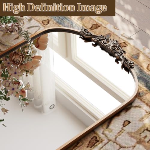 Easly 21"X56" Full Length Mirror Vintage, Bronze Arch Mirror - Image 6