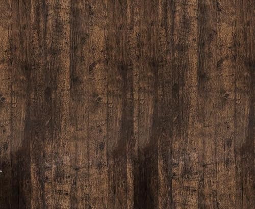 Orgrimmar 236"x17.8" Dark Brown Wood Peel Vinyl Stick Wallpaper Removable by Orgrimmar
